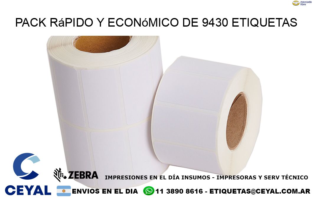 Pack rápido y económico de 9430 etiquetas