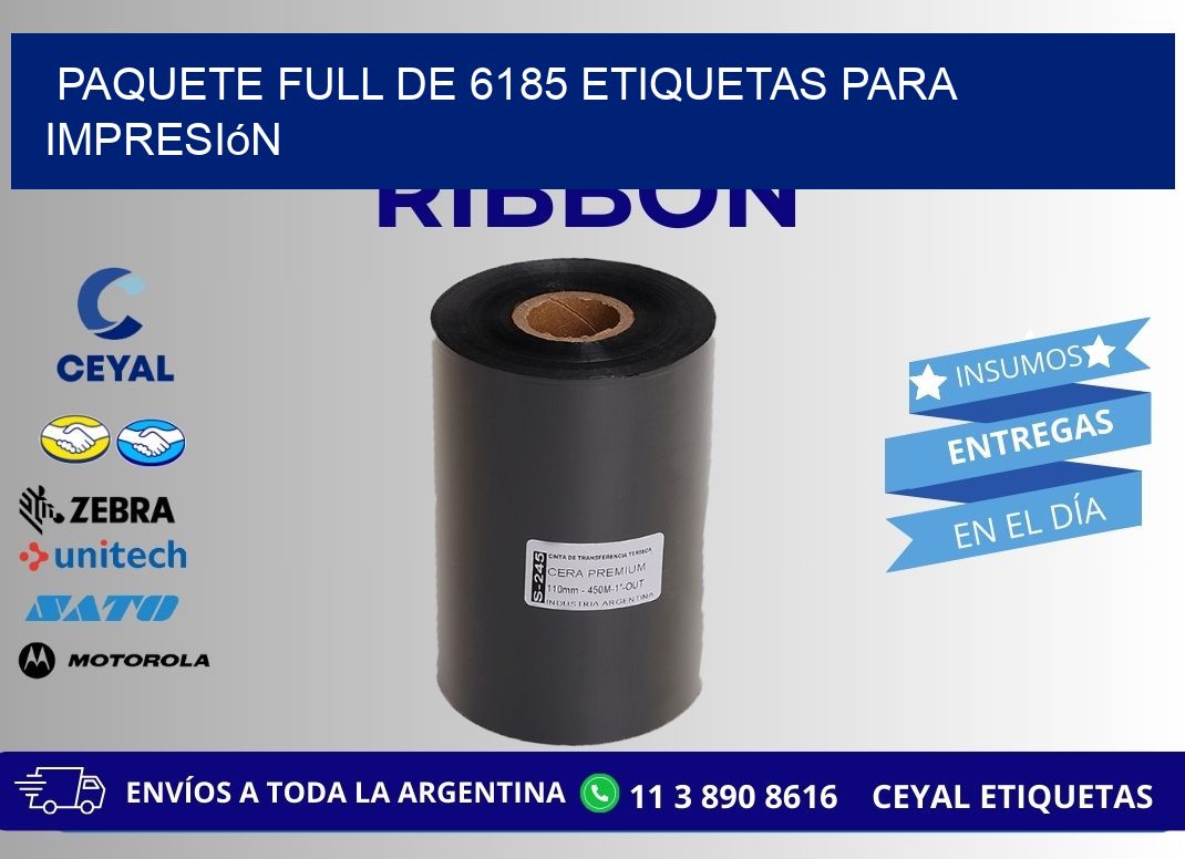 Paquete full de 6185 etiquetas para impresión