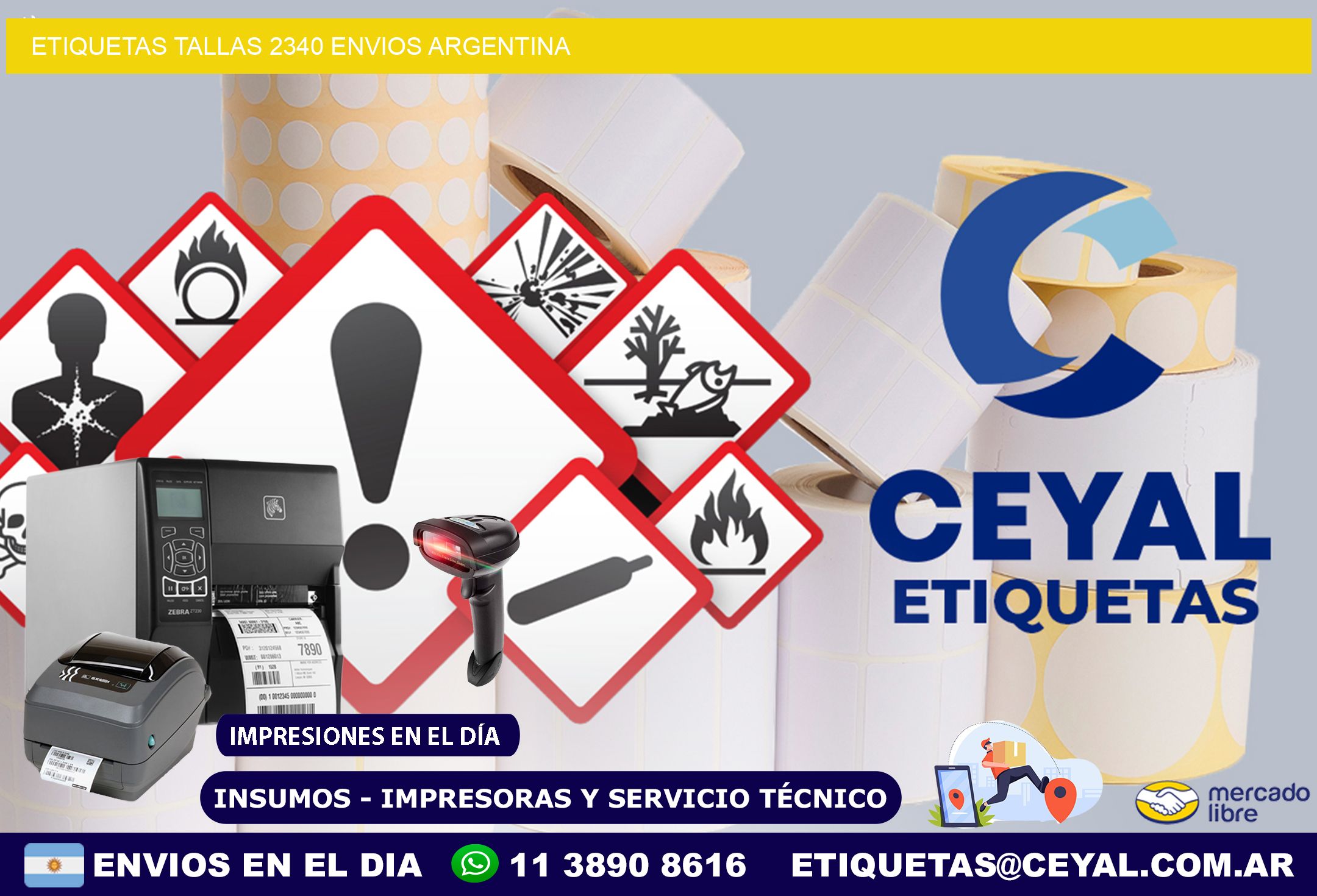etiquetas tallas 2340 ENVIOS ARGENTINA
