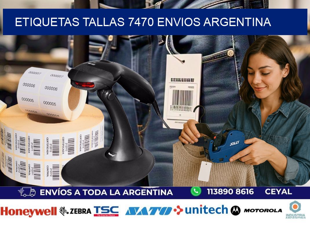 etiquetas tallas 7470 ENVIOS ARGENTINA
