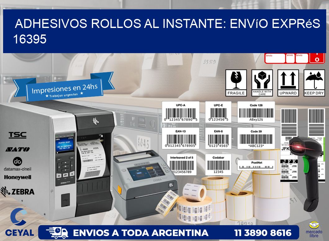 Adhesivos rollos al Instante: Envío Exprés 16395