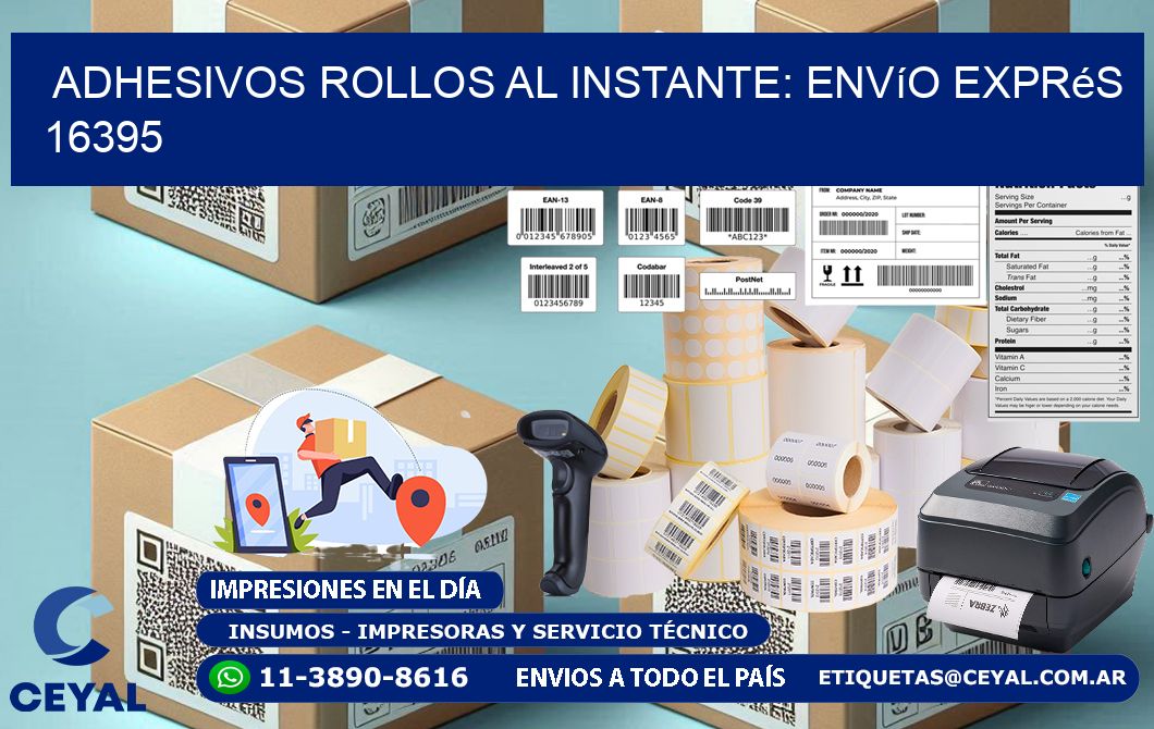 Adhesivos rollos al Instante: Envío Exprés 16395