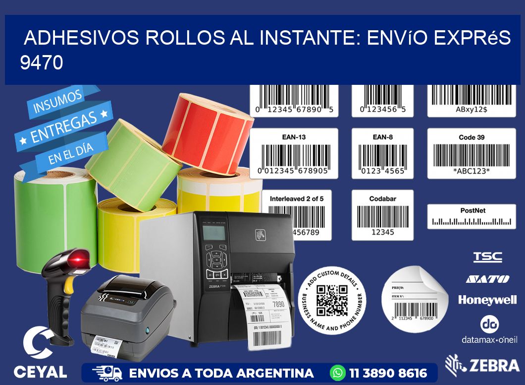 Adhesivos rollos al Instante: Envío Exprés 9470
