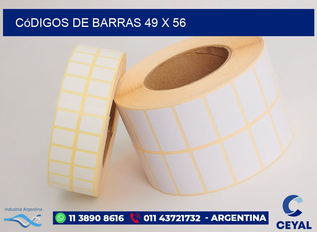 Códigos de Barras 49 x 56