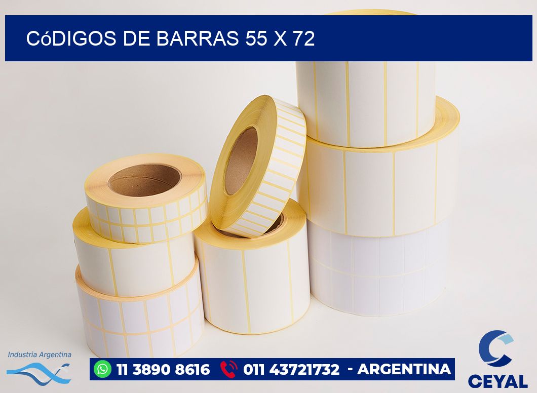 Códigos de Barras 55 x 72