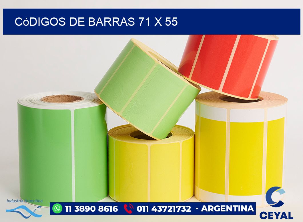 Códigos de Barras 71 x 55