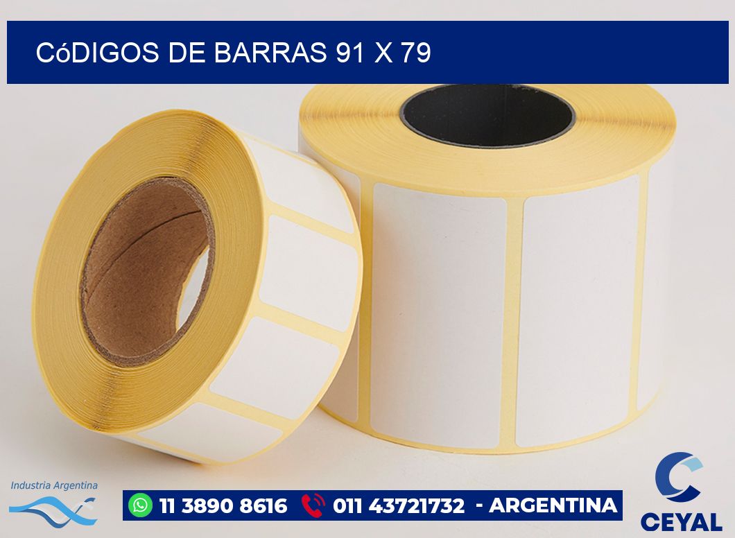 Códigos de Barras 91 x 79