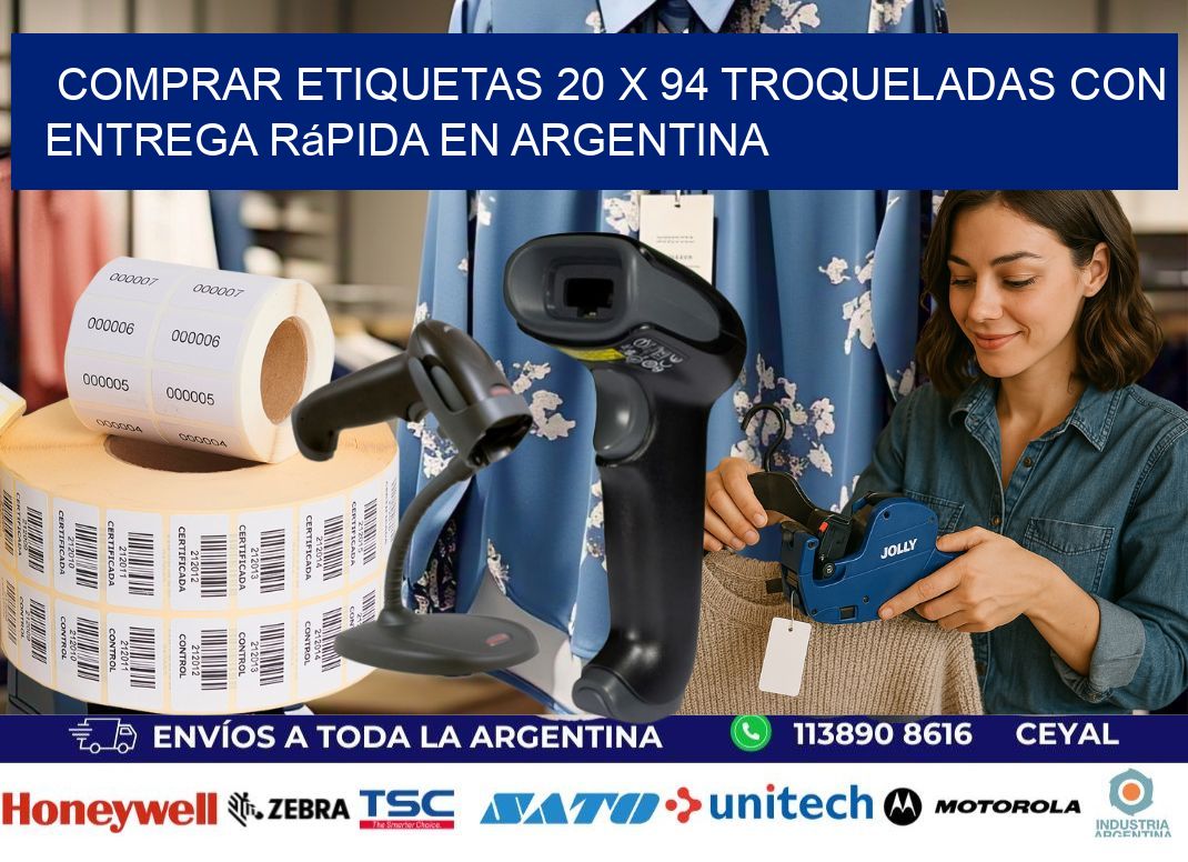 Comprar etiquetas 20 x 94 troqueladas con entrega rápida en Argentina