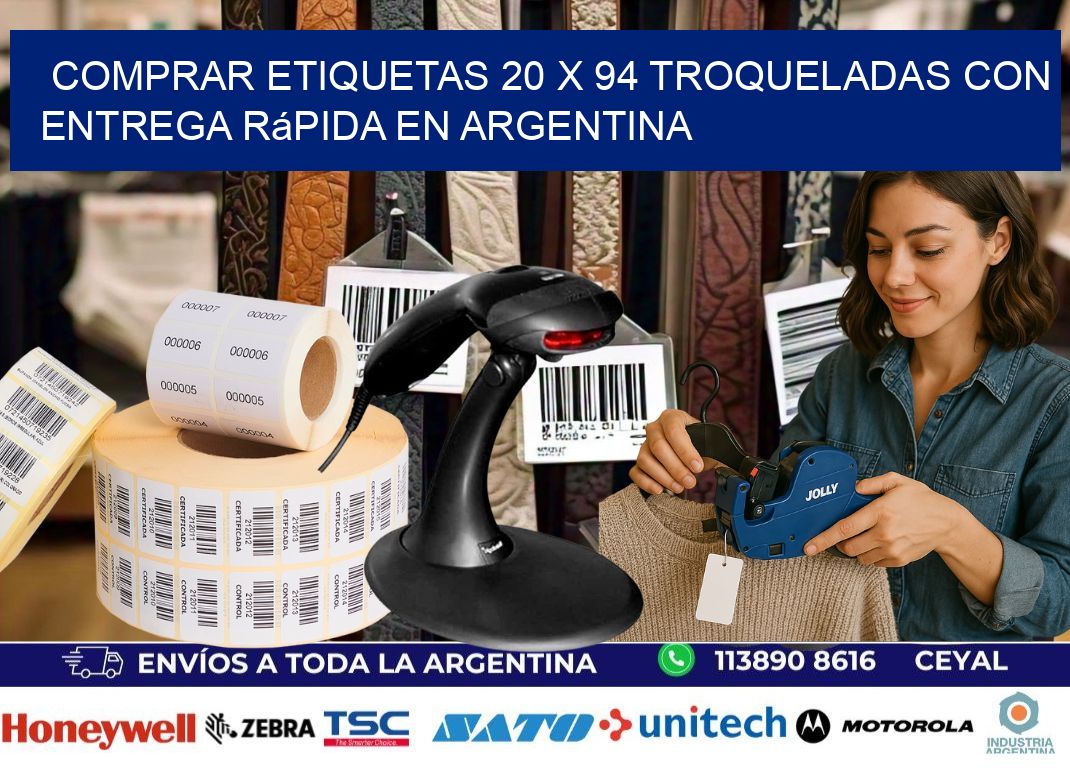 Comprar etiquetas 20 x 94 troqueladas con entrega rápida en Argentina