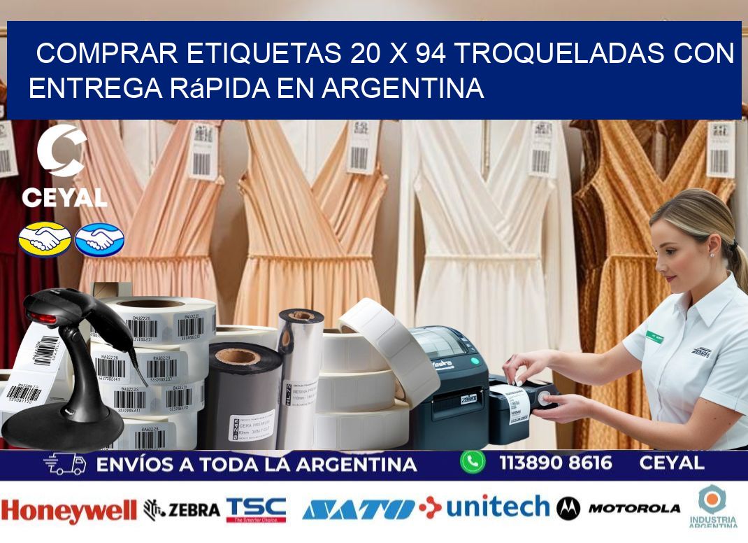 Comprar etiquetas 20 x 94 troqueladas con entrega rápida en Argentina