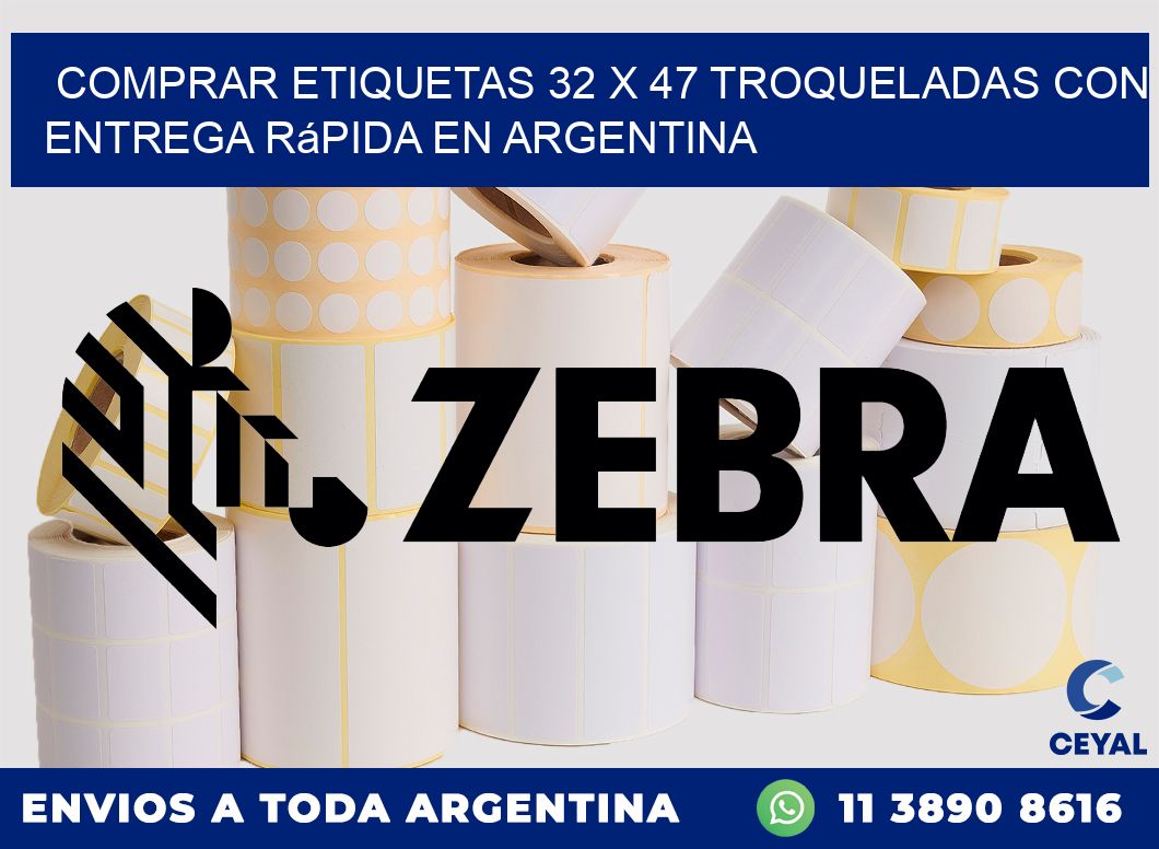 Comprar etiquetas 32 x 47 troqueladas con entrega rápida en Argentina