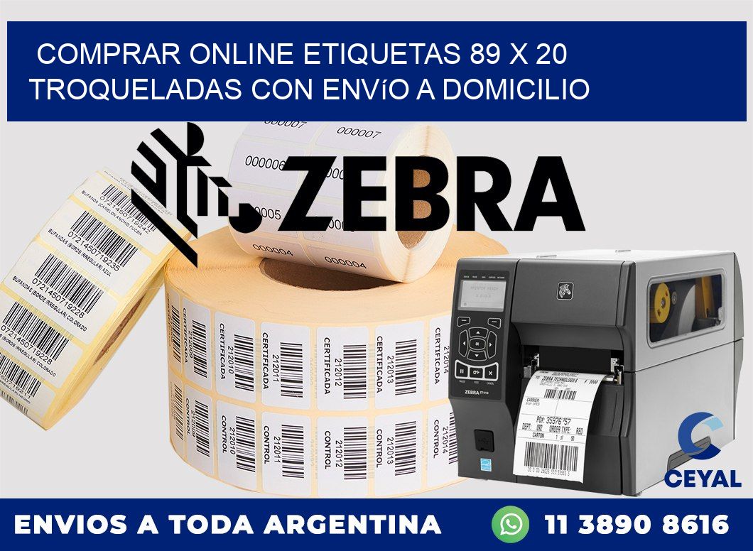 Comprar online etiquetas 89 x 20 troqueladas con envío a domicilio