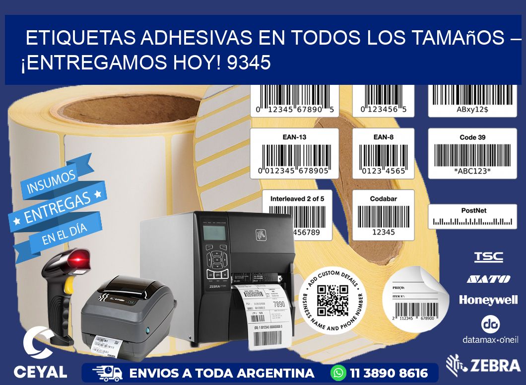 Etiquetas Adhesivas en Todos los Tamaños – ¡Entregamos Hoy! 9345