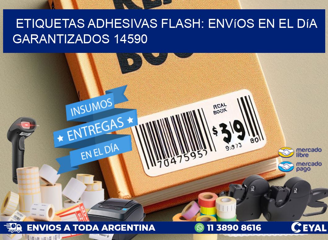 Etiquetas adhesivas Flash: Envíos en el Día Garantizados 14590