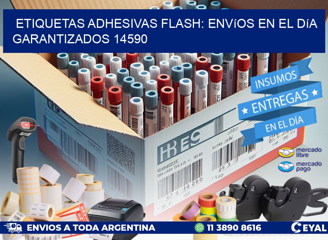Etiquetas adhesivas Flash: Envíos en el Día Garantizados 14590