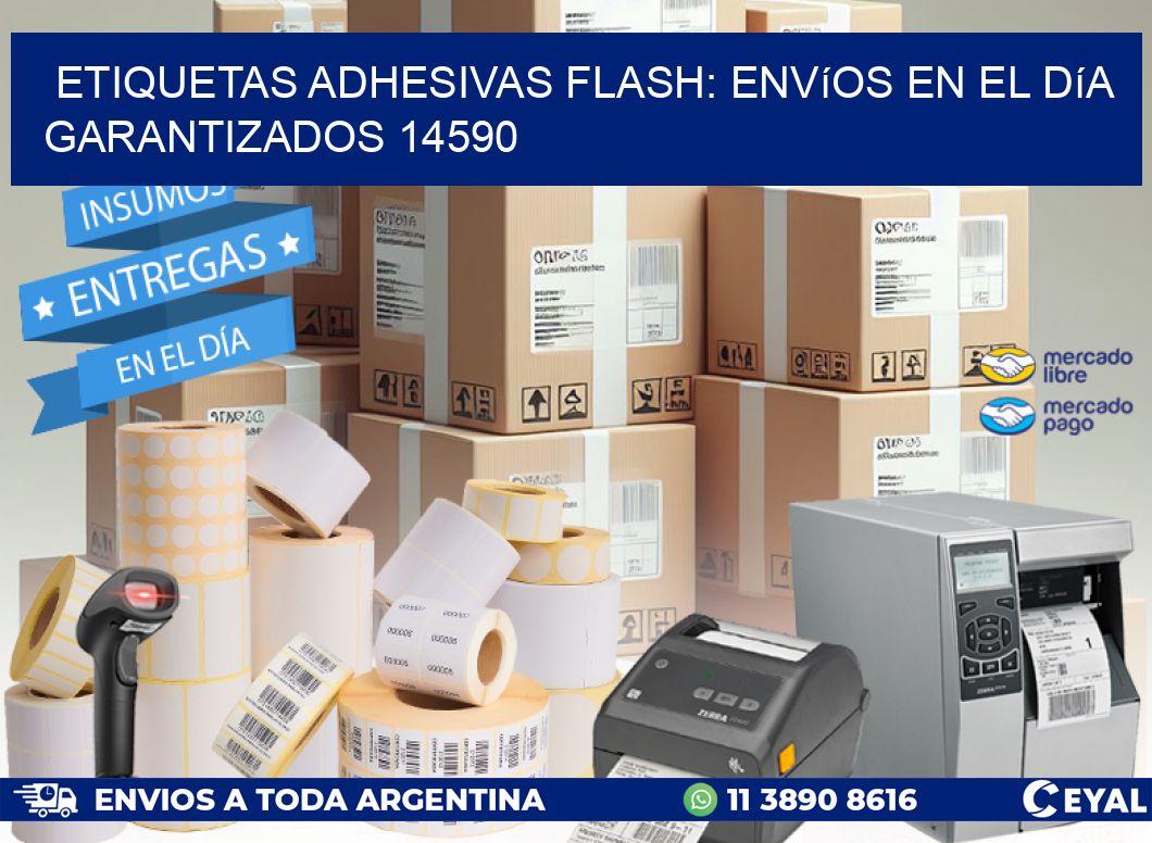 Etiquetas adhesivas Flash: Envíos en el Día Garantizados 14590