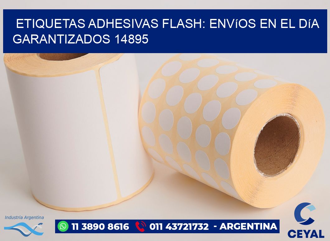 Etiquetas adhesivas Flash: Envíos en el Día Garantizados 14895