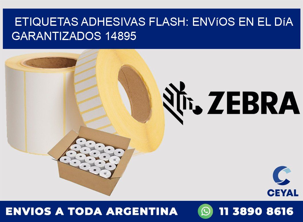 Etiquetas adhesivas Flash: Envíos en el Día Garantizados 14895