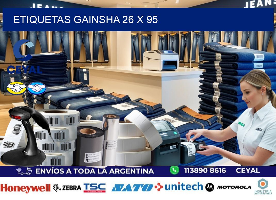 Etiquetas gainsha 26 x 95