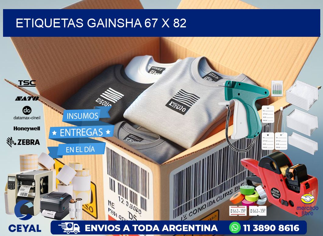 Etiquetas gainsha 67 x 82