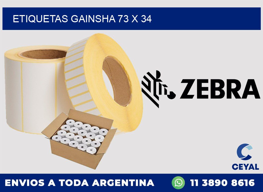 Etiquetas gainsha 73 x 34