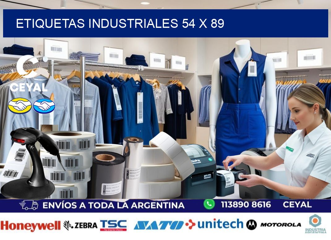 Etiquetas industriales 54 x 89