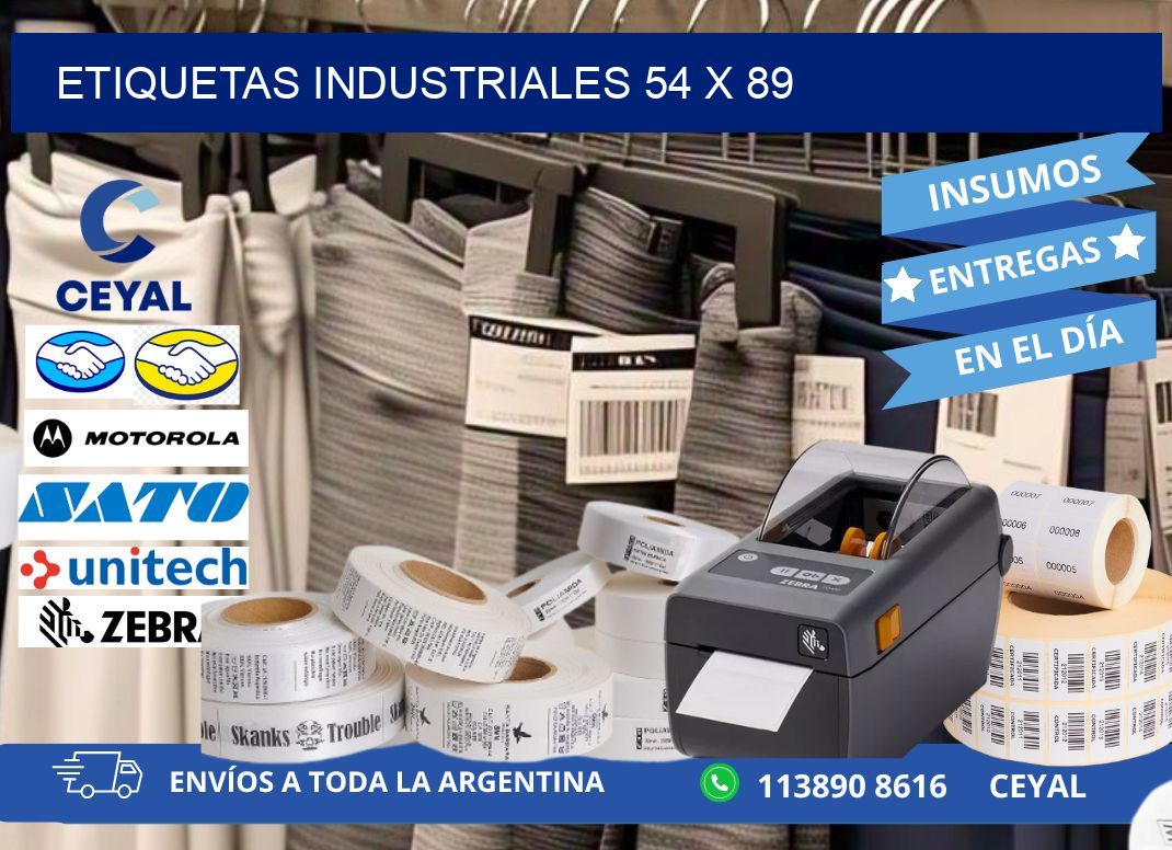 Etiquetas industriales 54 x 89