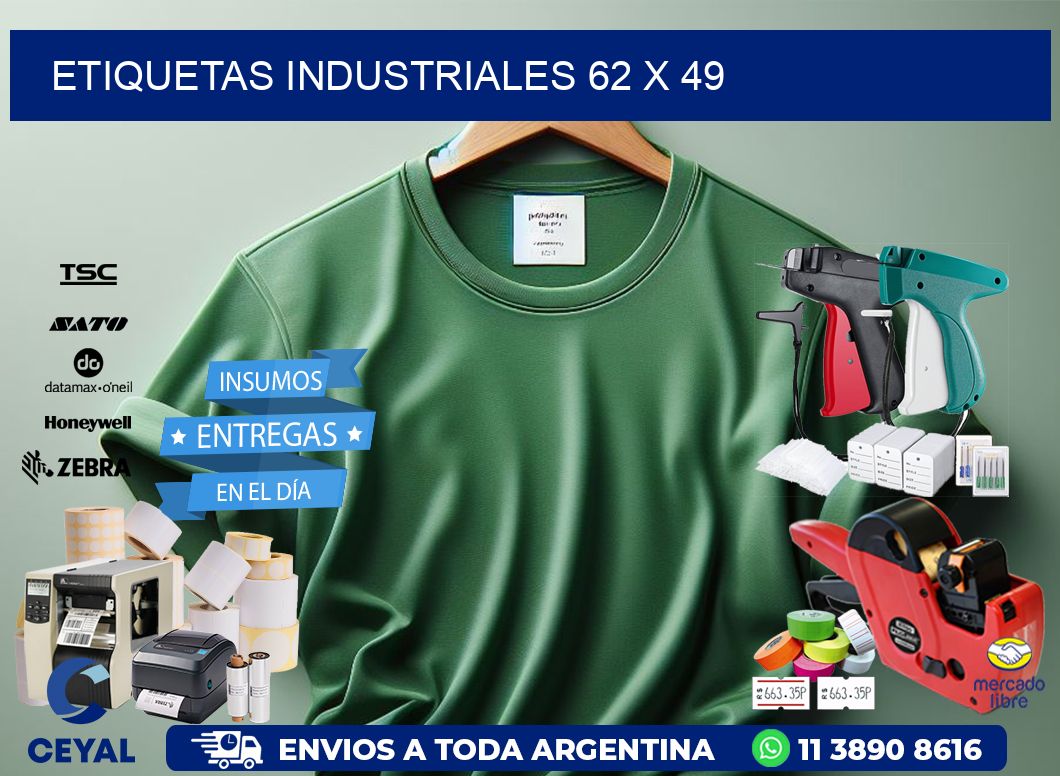 Etiquetas industriales 62 x 49