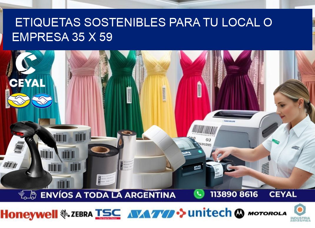 Etiquetas sostenibles para tu local o empresa 35 x 59