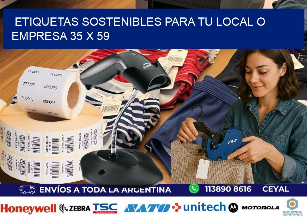 Etiquetas sostenibles para tu local o empresa 35 x 59
