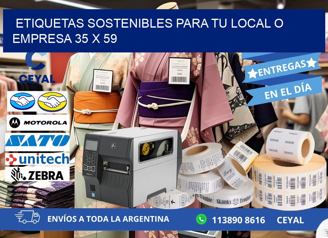 Etiquetas sostenibles para tu local o empresa 35 x 59