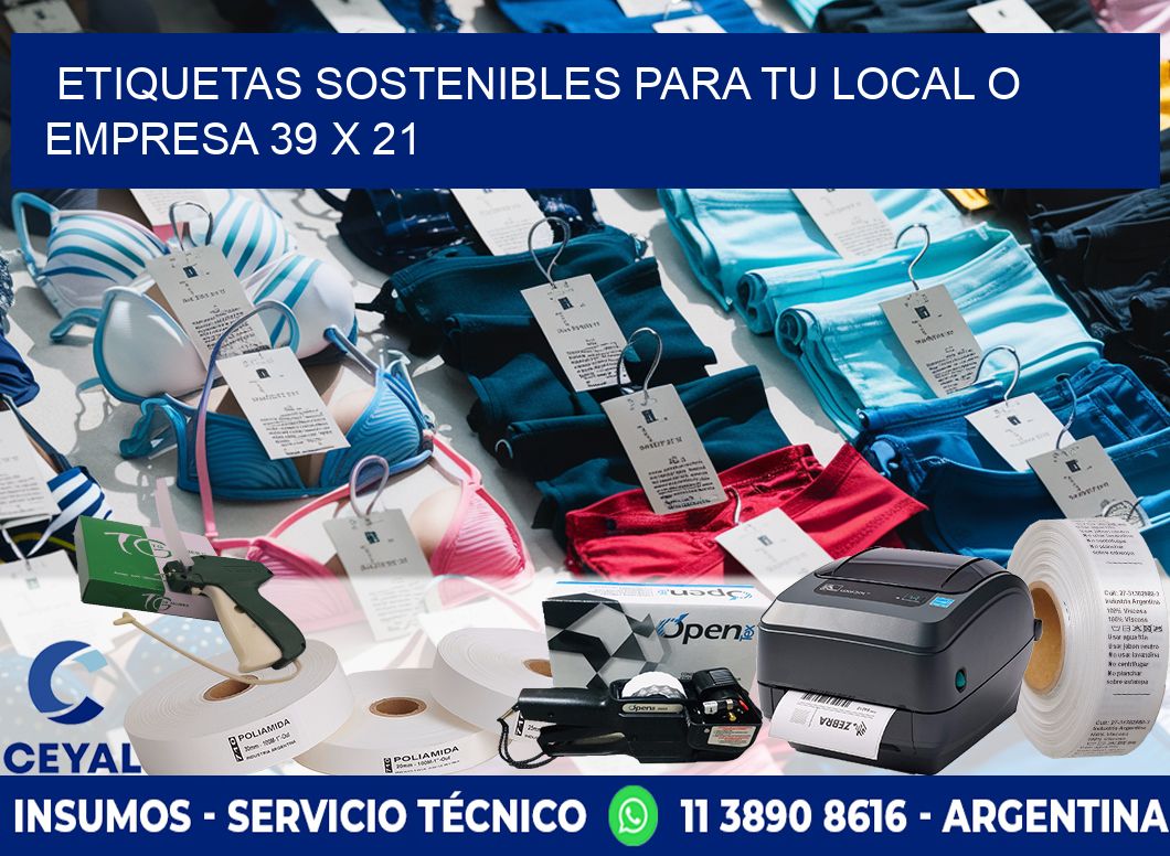 Etiquetas sostenibles para tu local o empresa 39 x 21