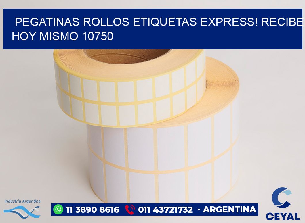 Pegatinas rollos etiquetas Express! Recibe Hoy Mismo 10750