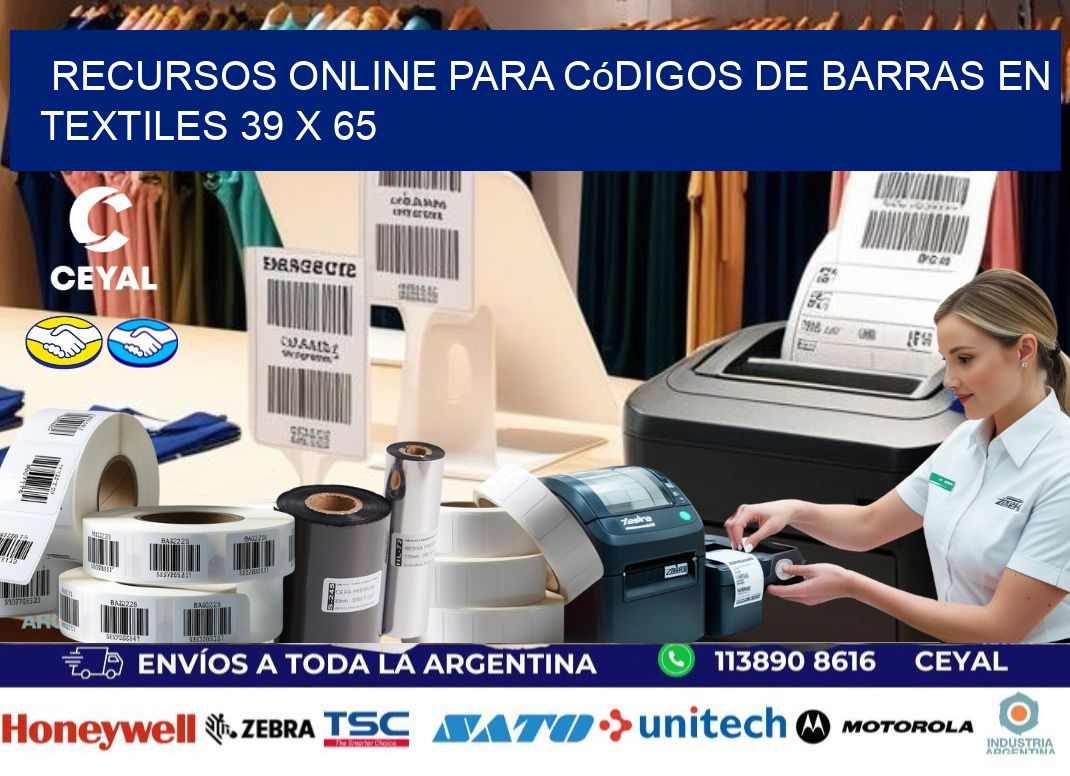 Recursos Online para Códigos de Barras en Textiles 39 x 65