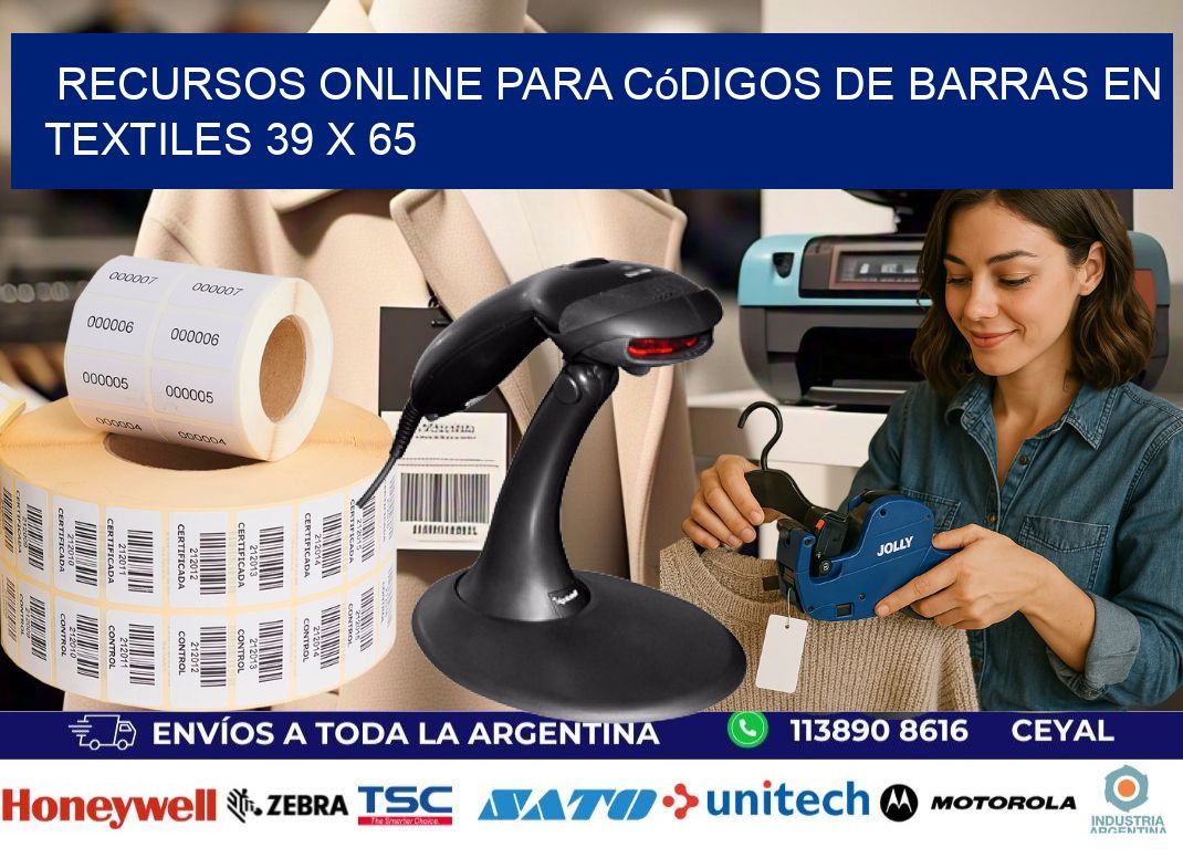 Recursos Online para Códigos de Barras en Textiles 39 x 65