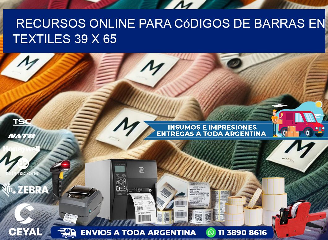 Recursos Online para Códigos de Barras en Textiles 39 x 65