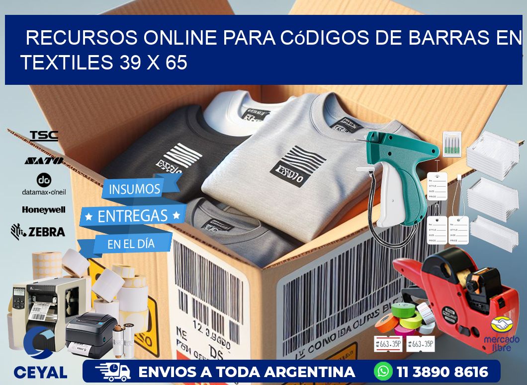 Recursos Online para Códigos de Barras en Textiles 39 x 65