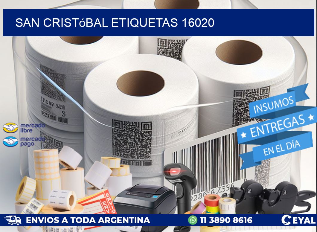 San Cristóbal etiquetas 16020