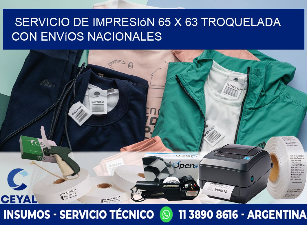 Servicio de impresión 65 x 63 troquelada con envíos nacionales