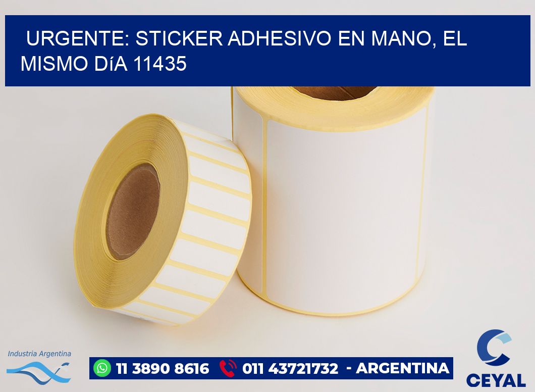 Urgente: Sticker adhesivo en Mano, el Mismo Día 11435