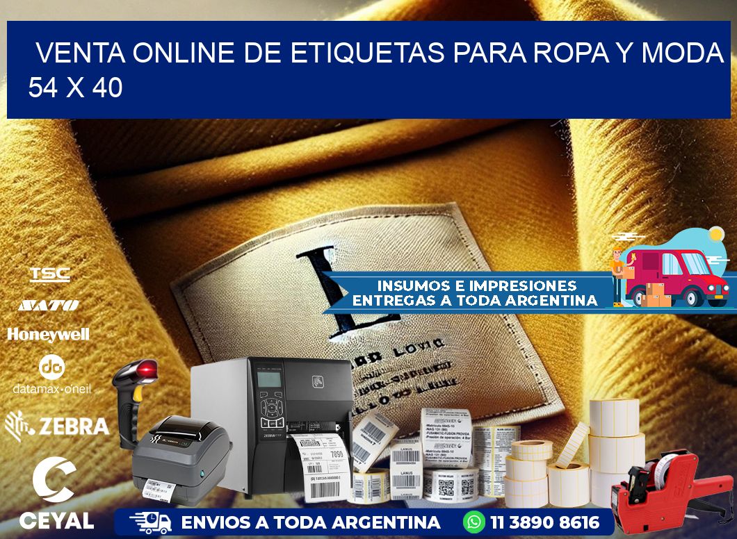 Venta Online de Etiquetas para Ropa y Moda 54 x 40