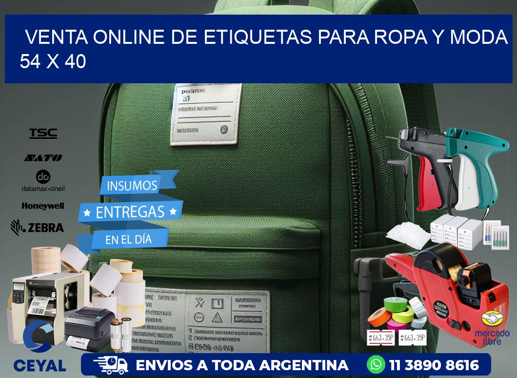 Venta Online de Etiquetas para Ropa y Moda 54 x 40