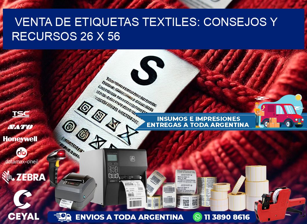 Venta de Etiquetas Textiles: Consejos y Recursos 26 x 56