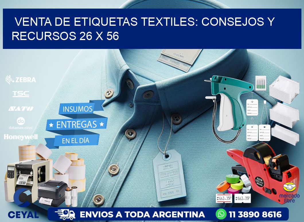 Venta de Etiquetas Textiles: Consejos y Recursos 26 x 56
