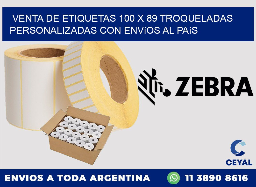 Venta de etiquetas 100 x 89 troqueladas personalizadas con envíos al país