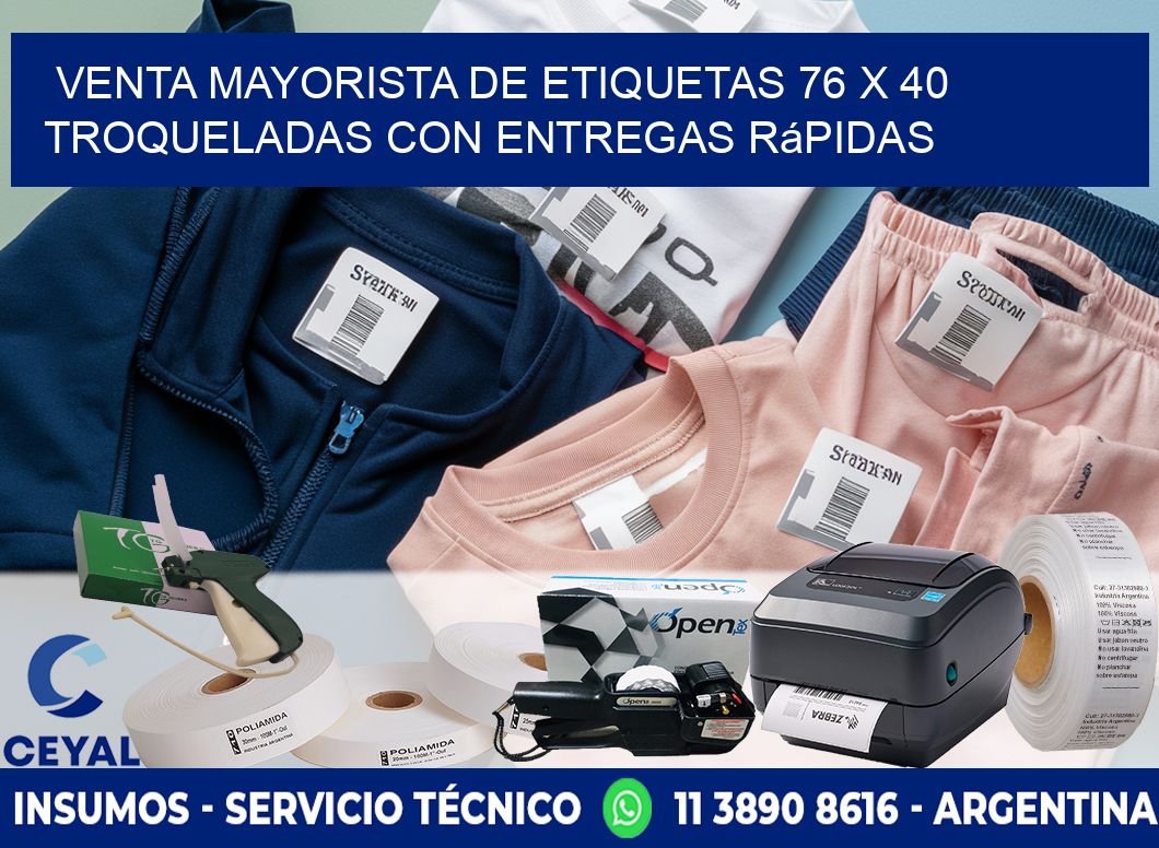 Venta mayorista de etiquetas 76 x 40 troqueladas con entregas rápidas