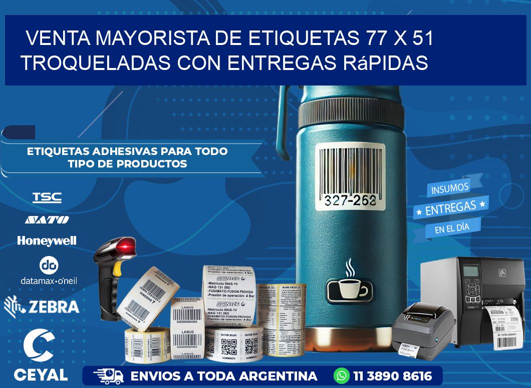 Venta mayorista de etiquetas 77 x 51 troqueladas con entregas rápidas