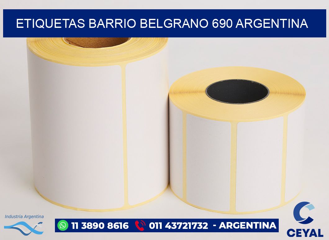 etiquetas barrio belgrano 690 argentina