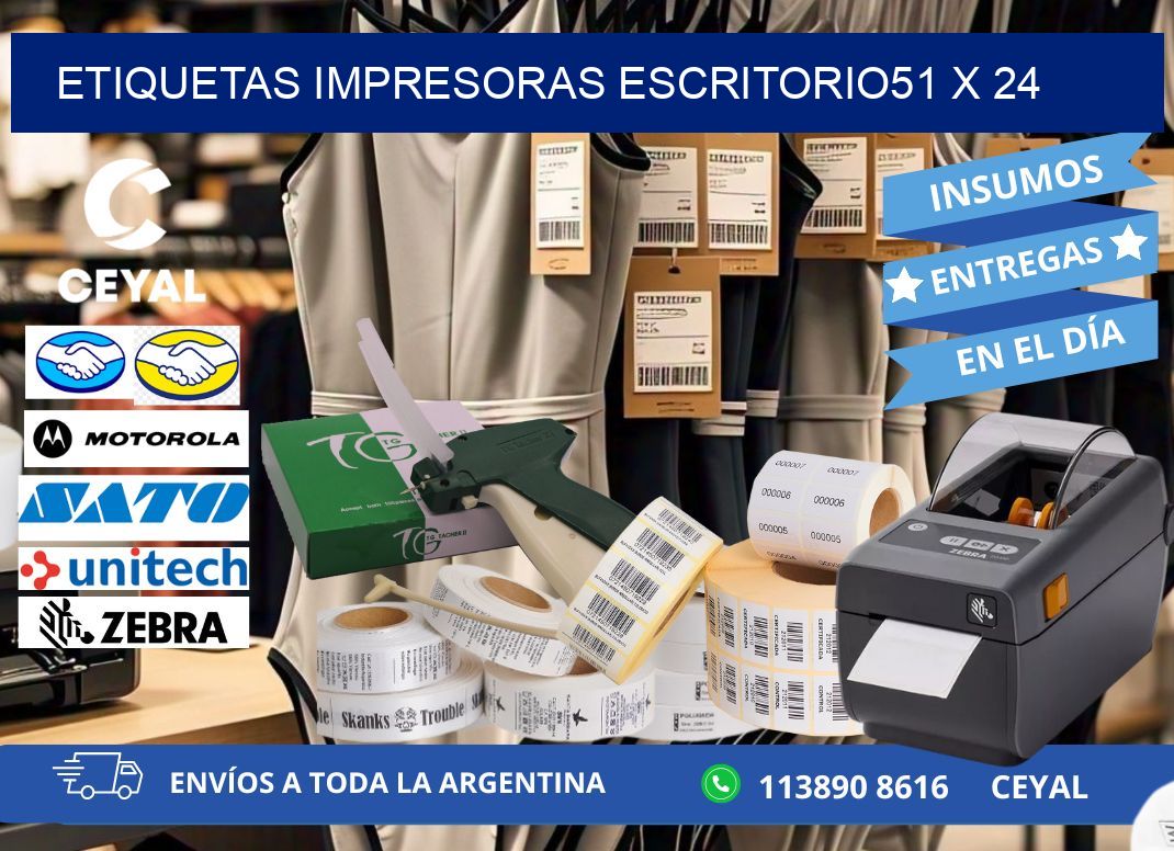 etiquetas impresoras escritorio51 x 24