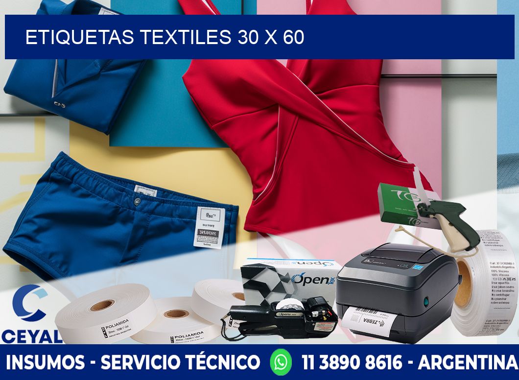 etiquetas textiles 30 x 60